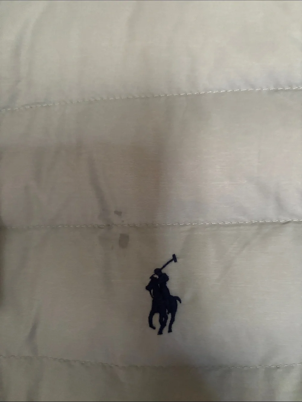Polo by Ralph Lauren Light Gray Quilted Down Vest